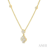 .50CTRDDM CLOVER STATION NK YG 14K-G*